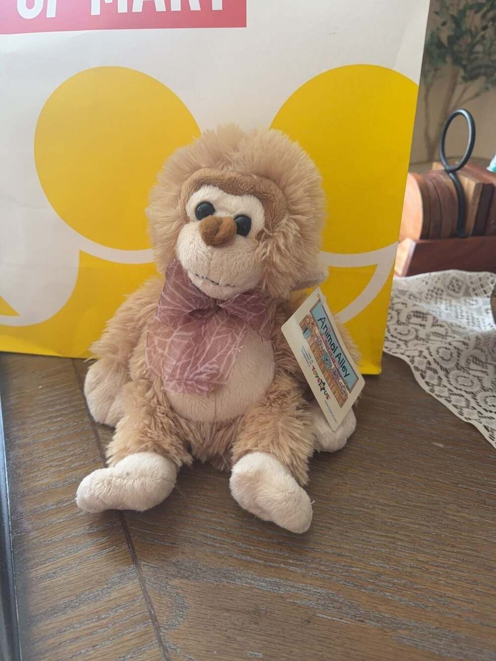 Animal Alley Toys R Us Plush Monkey with Pink Bow